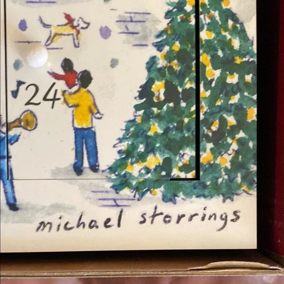 Wooden Advent Calendar - Festive Red - Picture 5 of 16